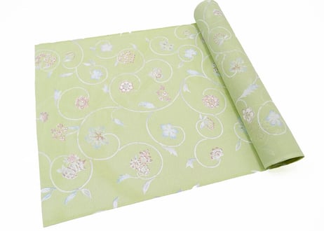 受注生産　洗える着物の仕立て付き ポリエステル 花唐草(夏反物) バチ衿単衣仕立て 反物・仕立て代込み 単衣ハイテク仕立て オーダーサイズ