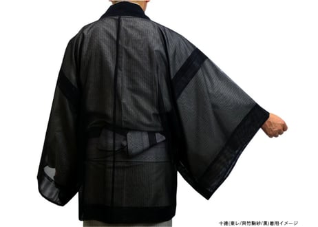 十徳 東レ素材使用 (東レ セオ絽ちりめん 黒) ハイテクミシン仕立て 男性用 S M L LL お誂え 茶道用