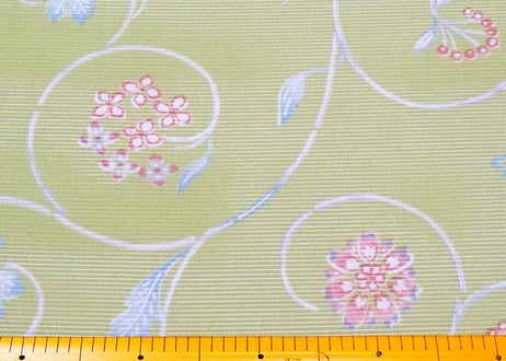 受注生産　洗える着物の仕立て付き ポリエステル 花唐草(夏反物) バチ衿単衣仕立て 反物・仕立て代込み 単衣ハイテク仕立て オーダーサイズ
