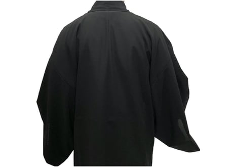 十徳 東レ素材使用 (東レ セオ絽ちりめん 黒) ハイテクミシン仕立て 男性用 S M L LL お誂え 茶道用