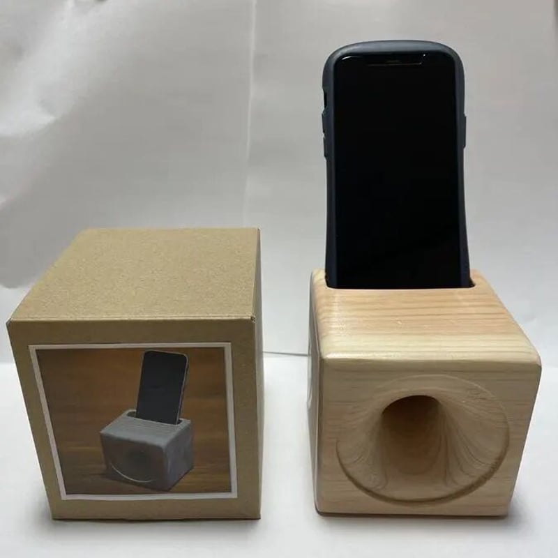 陶器スピーカー ハンドメイド スマホスタンド リフレクター 茶×黒 5_a892419f272279ea5a5f9de45442
