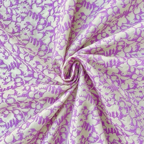 【刺繍/10cm単位】”パウダーフレーク"　綿ローン刺繍　EL-2300-1