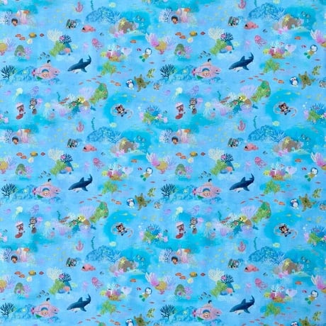 "マリンゲーム"　コットンローン　DP-4420-4