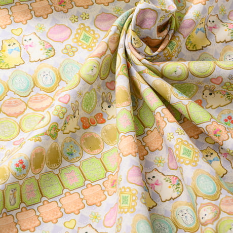 【限定商品】"アイシングクッキー　ラベンダー"　綿オックス　DP-4917-1D