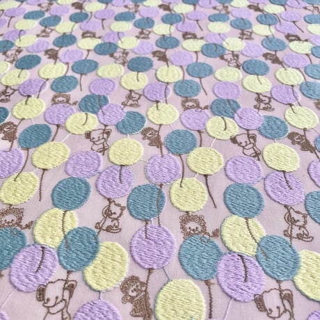 【刺繍/10cm単位】”バルーンランド"　綿ローン刺繍　EL-2200-1