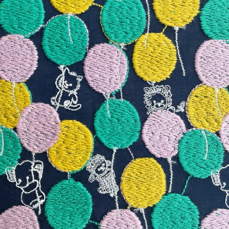 【刺繍/10cm単位】”バルーンランド"　綿ローン刺繍　EL-2200-1