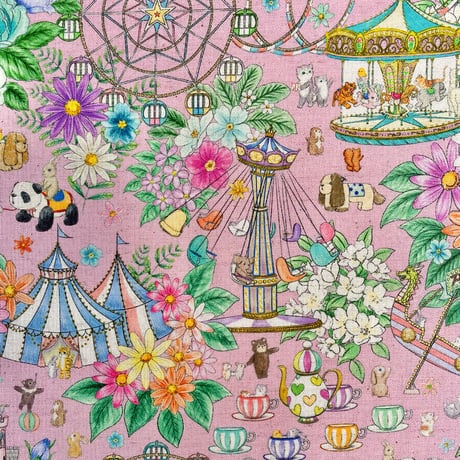 "デコレーションパーク"　コットンリネンシーチング　DP-4856-2