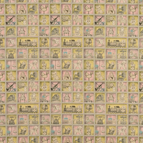 "TOYナイトボックス"　コットンリネンシーチング　DP-4856-5