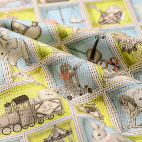 【限定商品】"TOYナイトボックス　サックス×イエロー"　綿オックス　DP-4917-1B