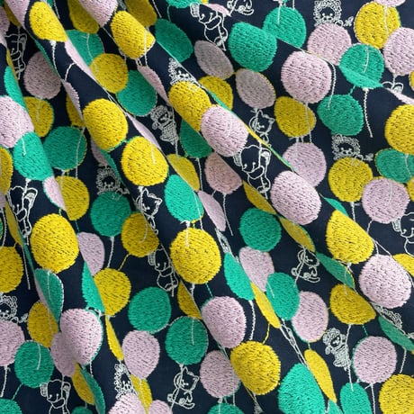 【刺繍/10cm単位】”バルーンランド"　綿ローン刺繍　EL-2200-1