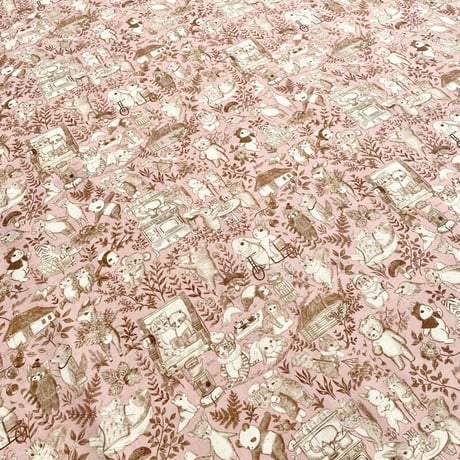 "冬支度"　コットンリネンシーチング　DP-4855-1