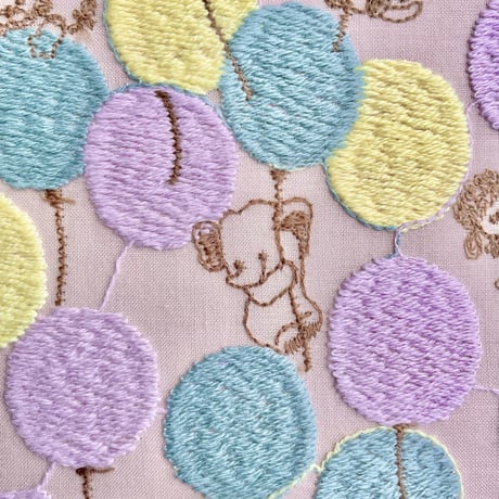 【刺繍/10cm単位】”バルーンランド"　綿ローン刺繍　EL-2200-1