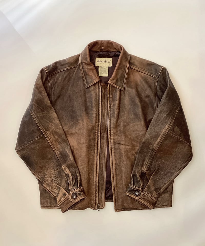 Eddie Bauer】90's LEATHER SPORTS JACKET sizeM |