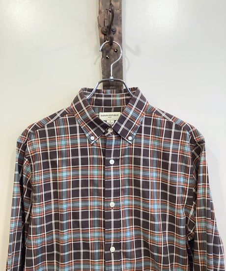 【BANANA REPUBLIC】CHECK BD SHIRT sizeM