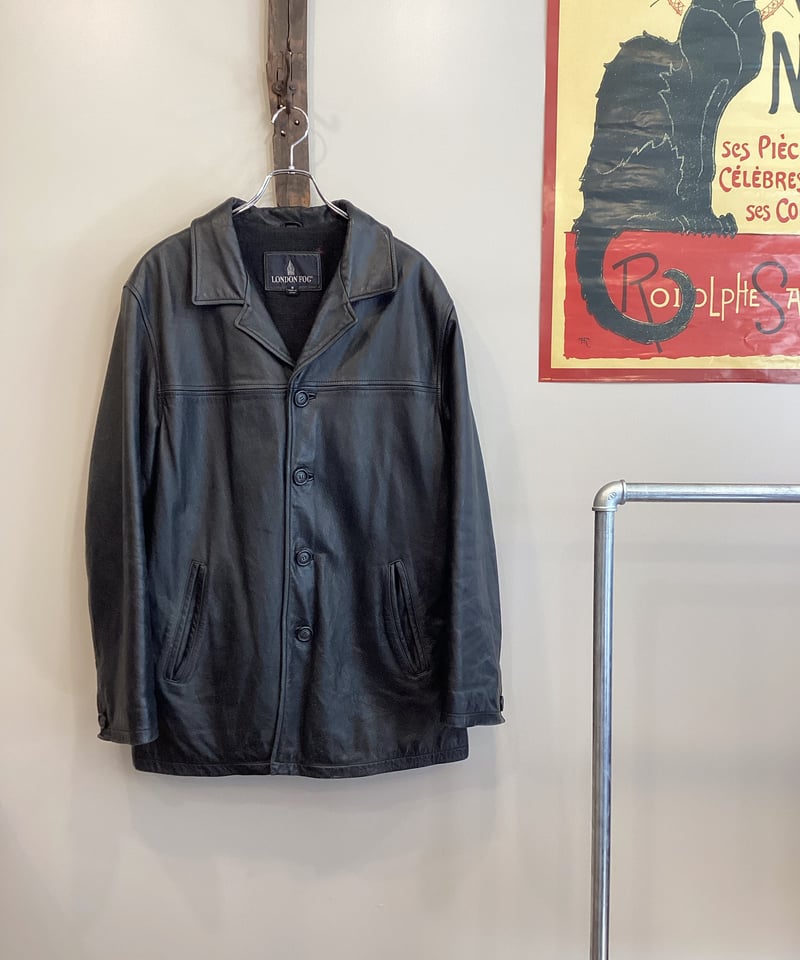 ロンドンフォグ 本革レザー レザーカーコート ヴィンテージ LONDON FOG】LEATHER CAR COAT sizeM | Rill
