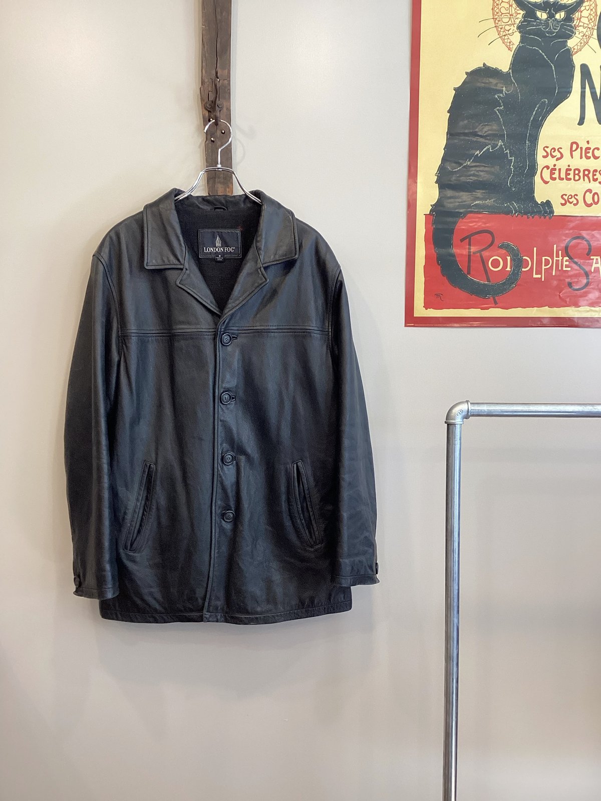 ロンドンフォグ 本革レザー レザーカーコート ヴィンテージ LONDON FOG】LEATHER CAR COAT sizeM | Rill