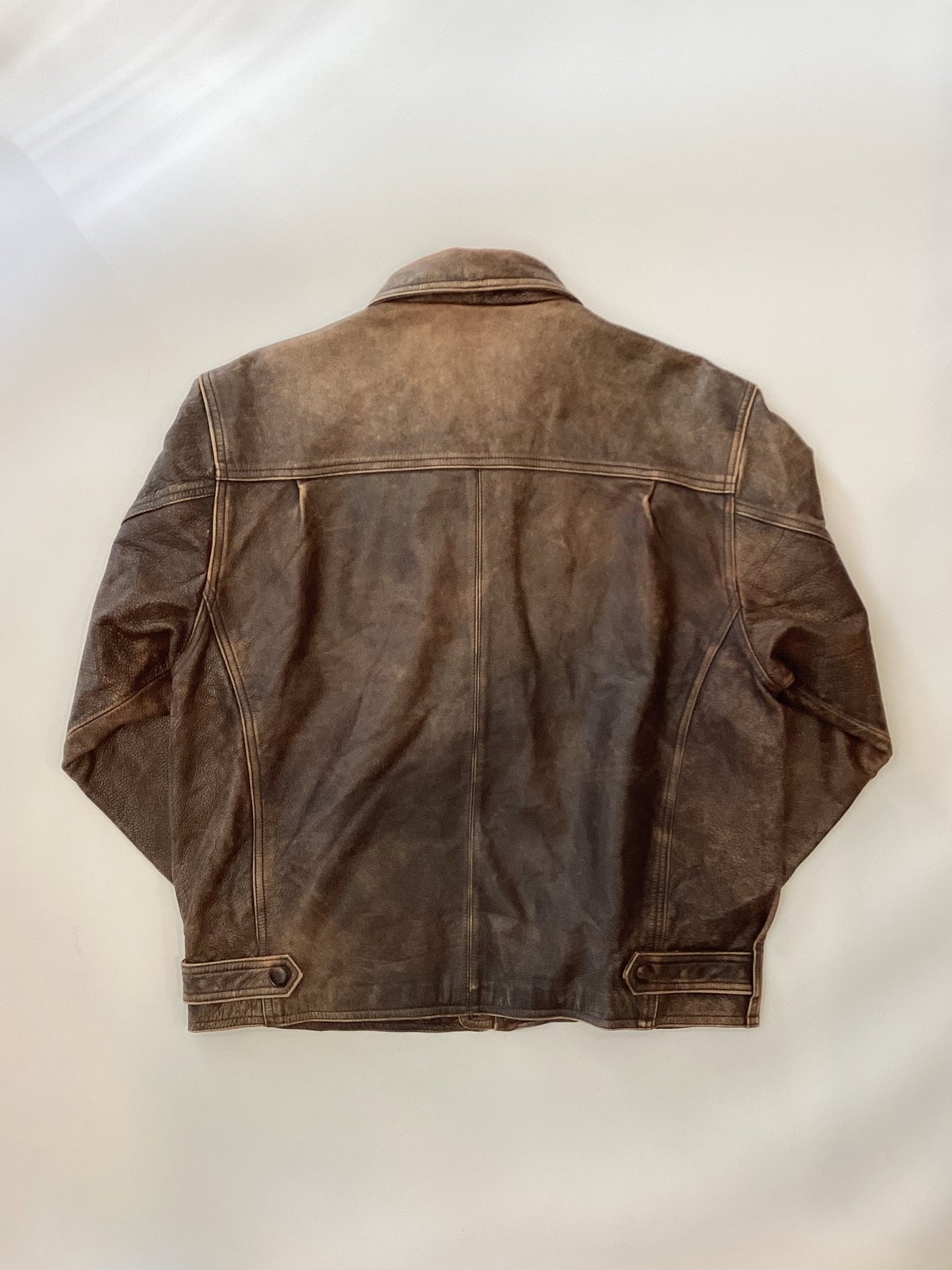 Eddie Bauer】90's LEATHER SPORTS JACKET sizeM |