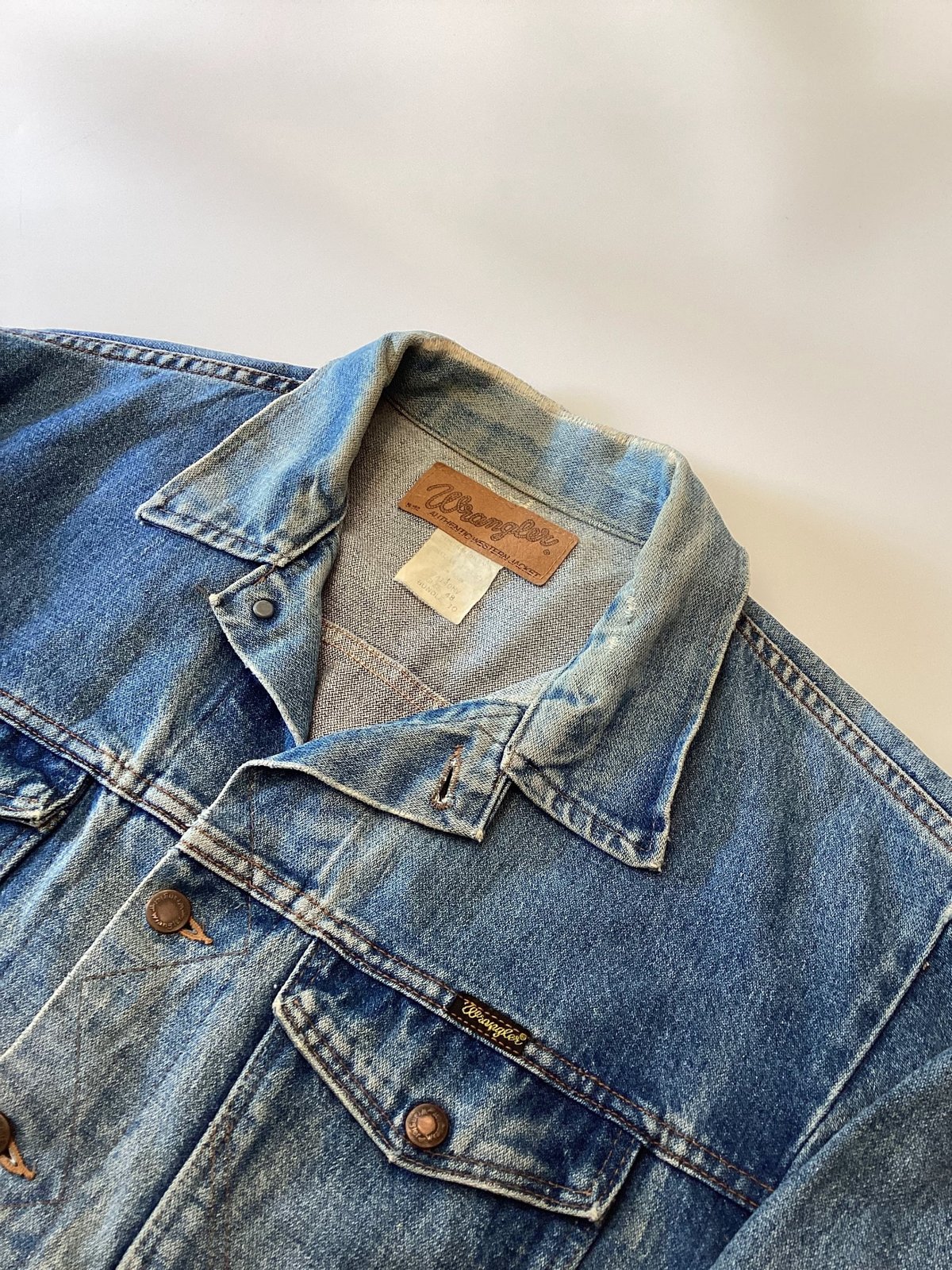 80s WRANGLER デニムジャケット ホワイト 3rd VINTAGE 80s WRANGLER デニムジャケット ホワイト 3rd VINTAGE - メルカリ