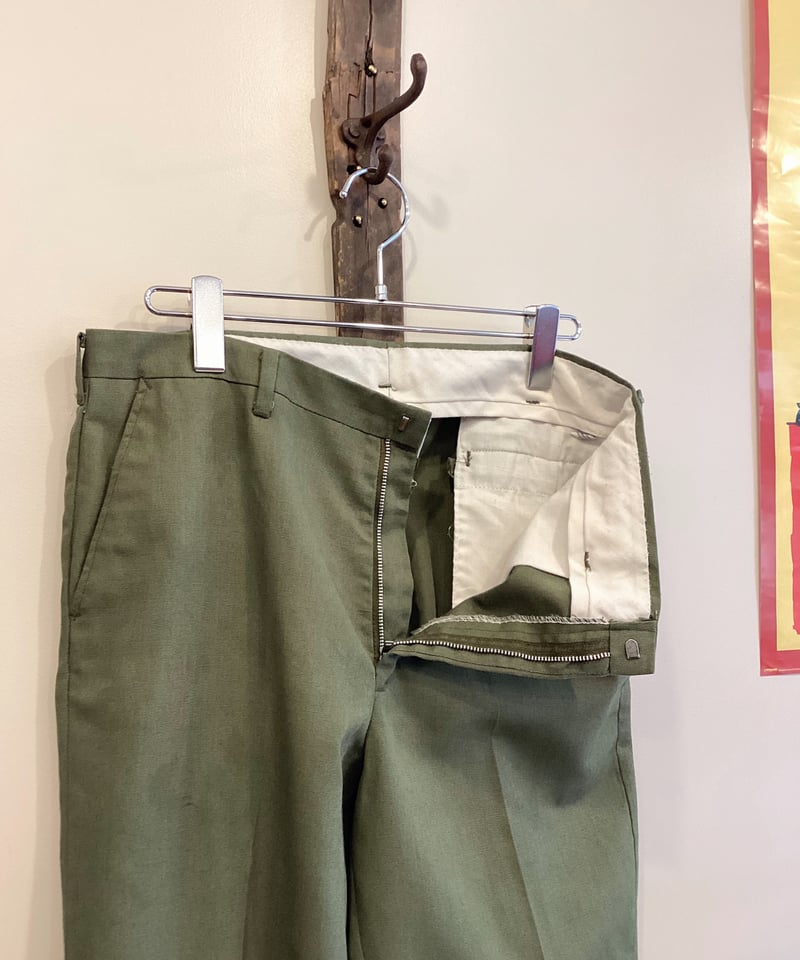 50s 60s ワーク パンツ 緑 ボロ ヴィンテージ 片爪 ディッキーズ 50s