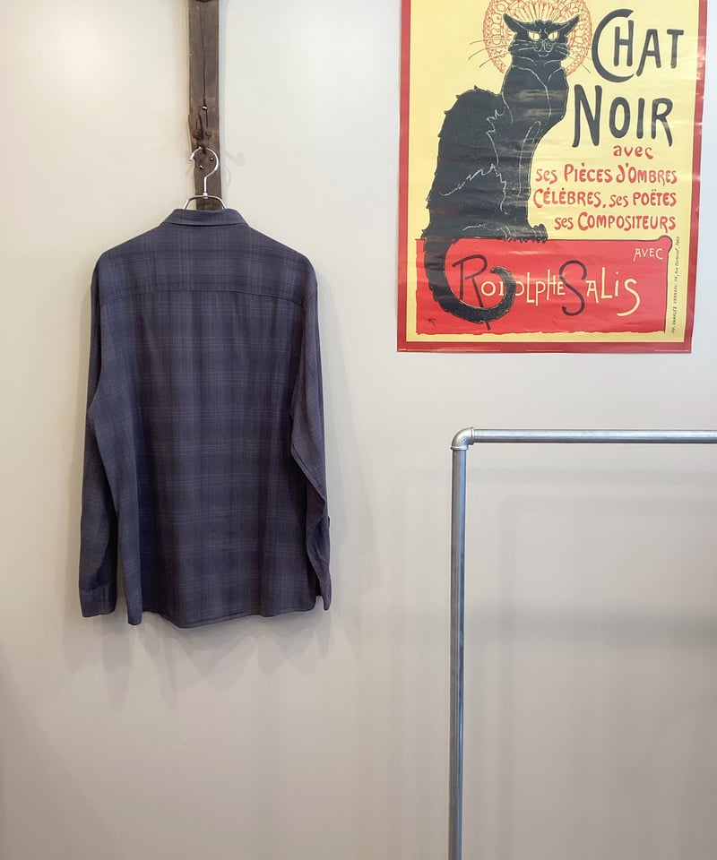 PERRY ELLIS】CHECK REGULAR COLLAR SHIRT sizeL |