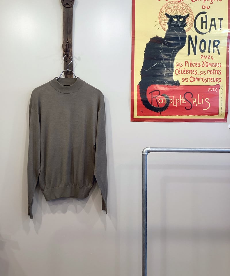 BARACUTA】MOCK NECK SILK KNIT sizeM(実寸L程度) | Rill