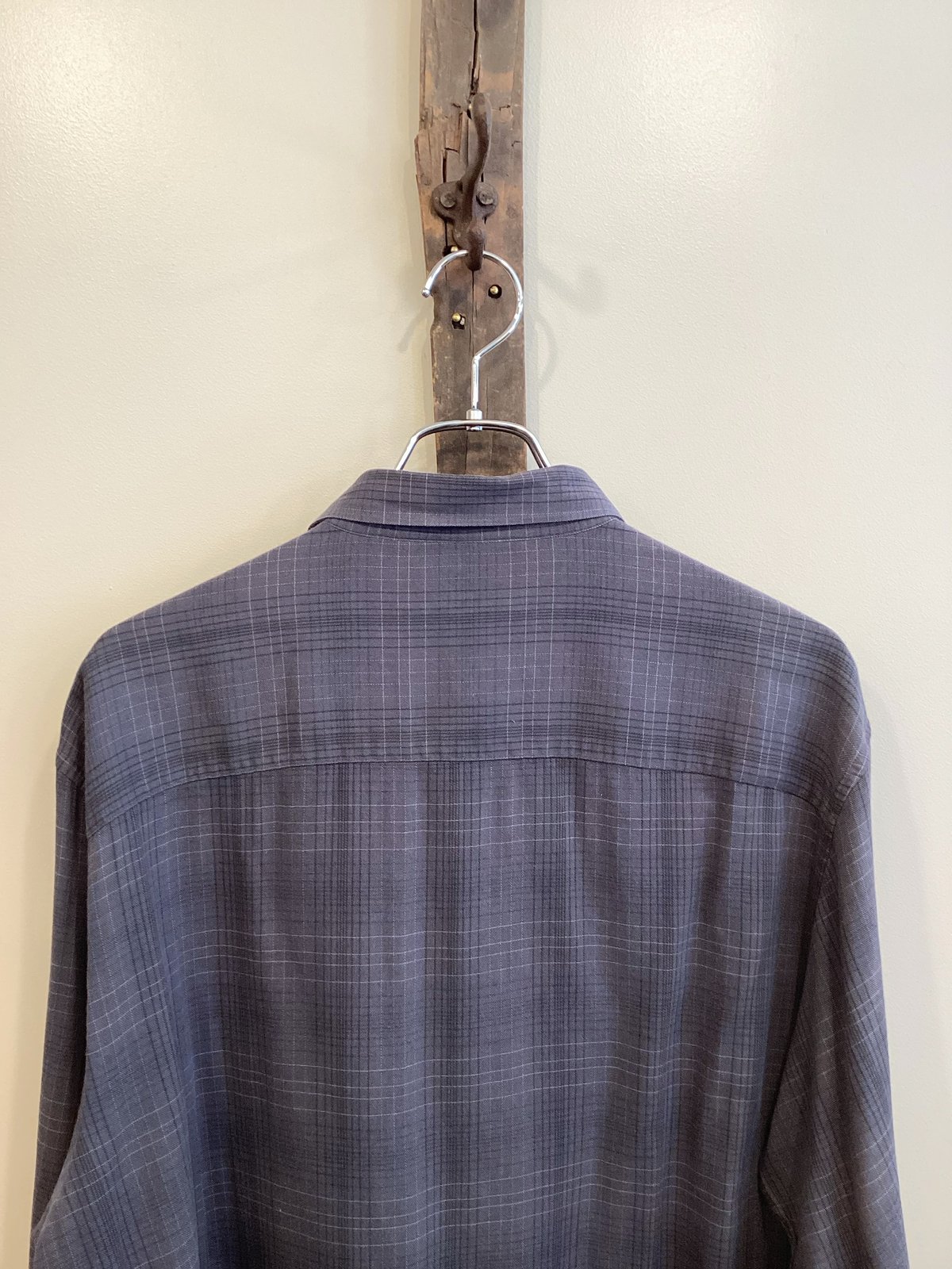 PERRY ELLIS】CHECK REGULAR COLLAR SHIRT sizeL |