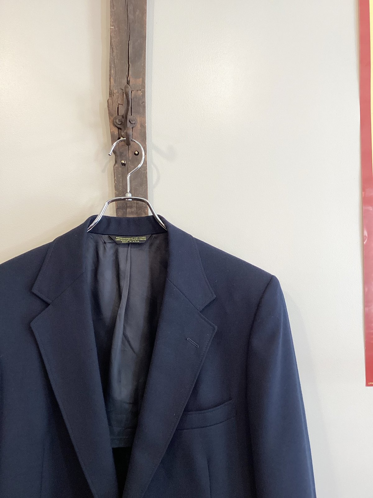 American Trend】NAVY BLAZER size--(実寸M程度) MADE ...