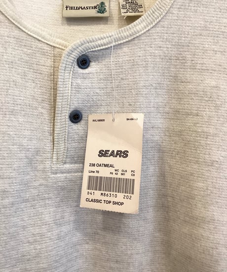 【FIELD MASTER】90’s HENRY NECK TEE sizeS(実寸M程度)