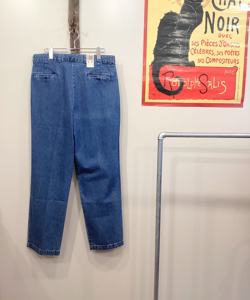 DOCKERS】DENIM TWO TUCK TROUSERS W36×L32 