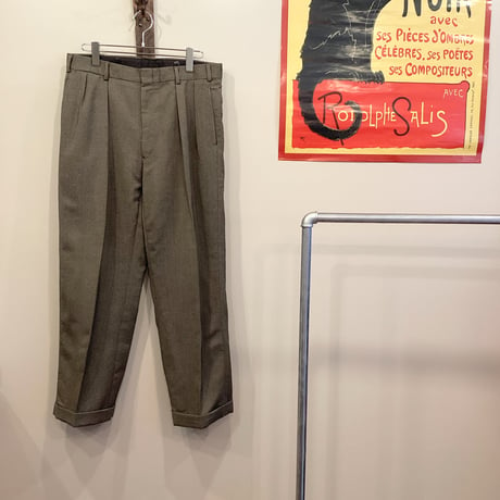 【RALPH LAUREN】CHECK TWO TUCK TROUSERS size32REG(実寸W34×L29)