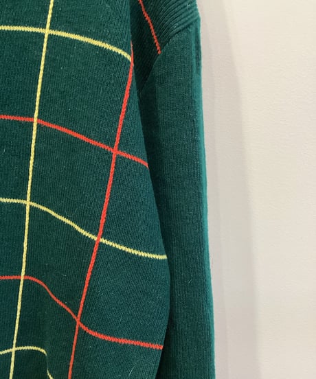 【MONTGOMERY WARD】70's CHECK KNIT sizeL