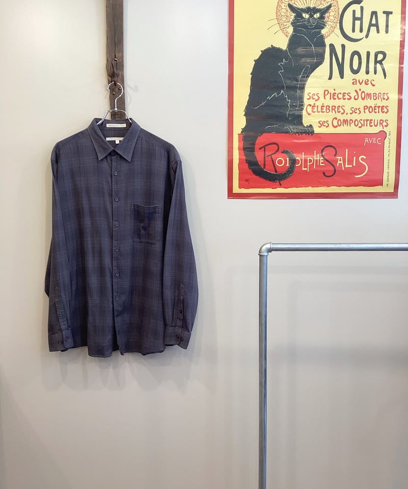 ペリーエリス　チェックシャツ　PERRY ELLIS PORTFOLIO Perry Ellis Portfolio ペリーエリス チェック柄 シルク シャツ