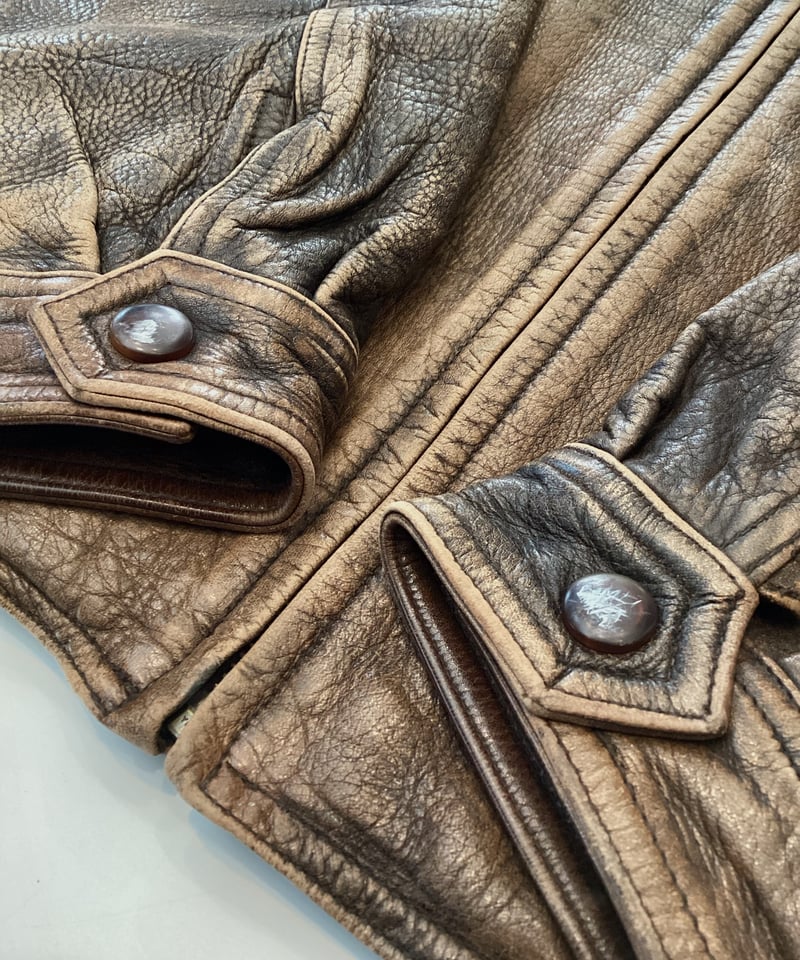 Eddie Bauer】90's LEATHER SPORTS JACKET sizeM |