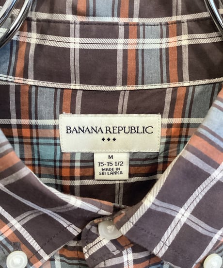 【BANANA REPUBLIC】CHECK BD SHIRT sizeM