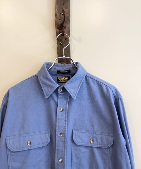 【OSHKOSH】CHAMOIS CLOTH WORK SHIRT sizeL MADE IN U.S.A.