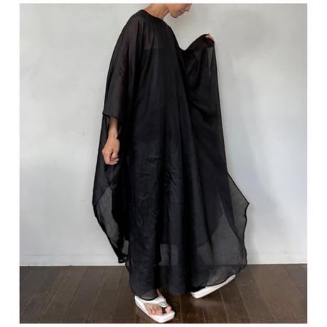 NO.64 RAMIE DRESS 黒　【8/25〜発送】