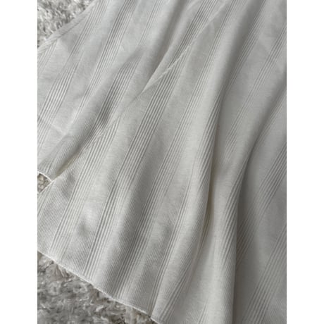 NO.103  BELL PANTS RIB <RANDOM RIBS 白/黒＞
