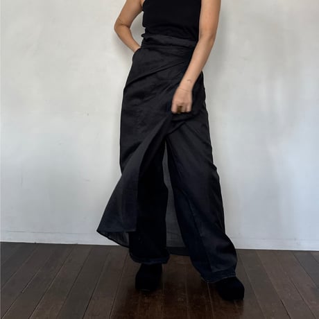 NO.69 RAMIE WRAP SKIRT  -結衣- 黒　【8/25〜発送】