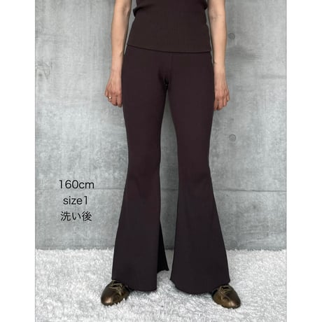 NO.103  BELL PANTS RIB 茶