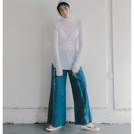 NO.97 高島ちぢみ　SAMUE PANTS  藍  -繋ぐ-【SIZE0】