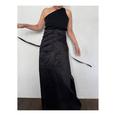 NO.69 RAMIE WRAP SKIRT  -結衣- 黒　【8/25〜発送】
