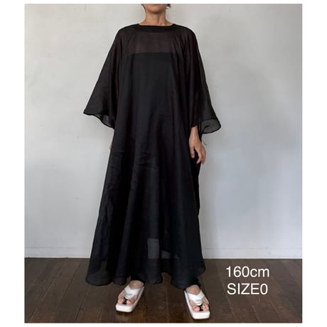 NO.64 RAMIE DRESS 黒　【8/25〜発送】