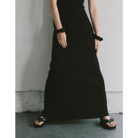 NO. 75  RIB A-LINE  MAXI SKIRT　-流衣-