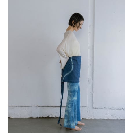 NO. 82  LINEN MAEKAKE    藍