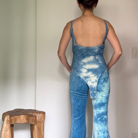 NO.34 RANDOM RIBS Cup in body suits   炭色