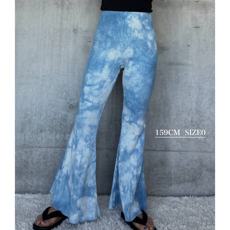 NO.103  RANDOM RIBS BELL PANTS  藍  -陰陽-【SIZE1】