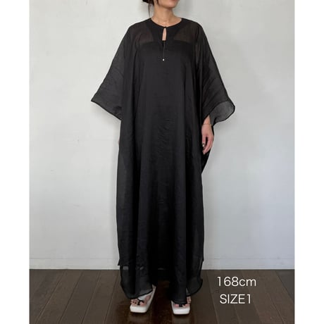 NO.64 RAMIE DRESS 黒　【8/25〜発送】