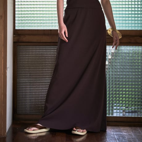 NO. 75  RIB A-LINE  MAXI SKIRT　-流衣-