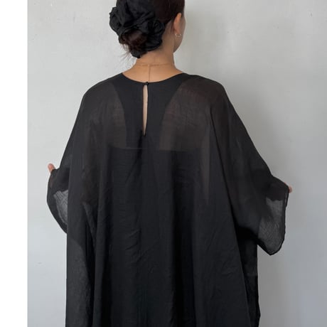 NO.64 RAMIE DRESS 黒　【8/25〜発送】