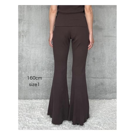 NO.103  BELL PANTS RIB 茶